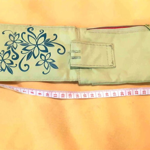 Fabric wallet with floral design and velcro like new