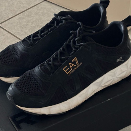 Emporio Armani athletic shoes used, size 40 and 2/3, black