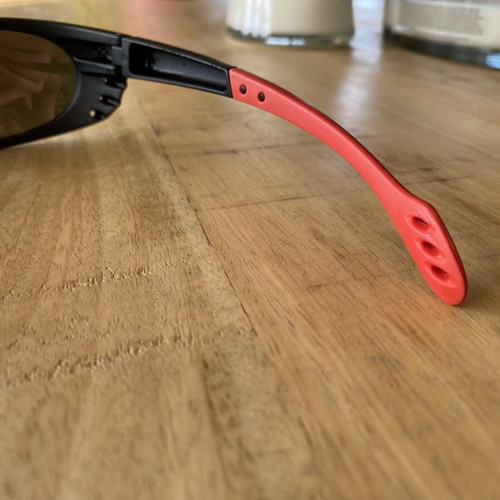 Sports Sunglasses with Yellow/Gold Mirror Lenses like new, wrap-around