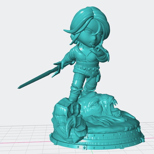 3D Ciri The Witcher unpainted model new