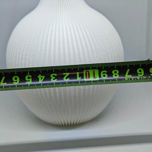 Modern white 3D printed vase like new with organic design