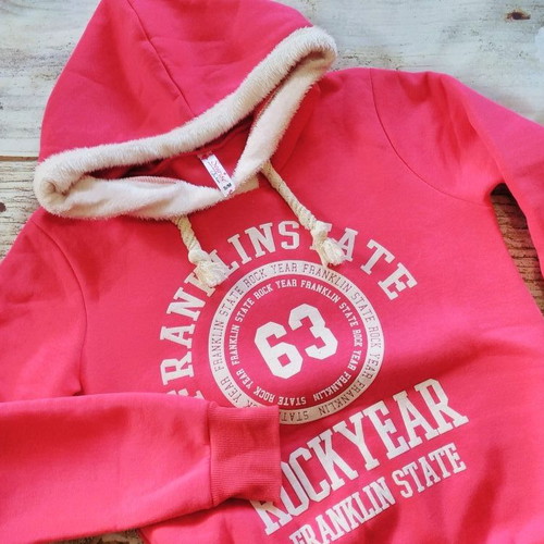 Senrise sweatshirt new, size S/M, cotton, white and red