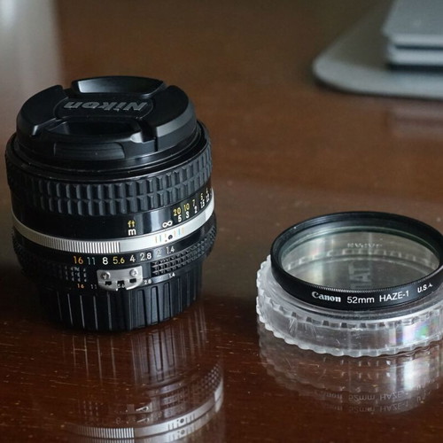 Nikon 50mm f1.4 AI-s lens used with Canon filter