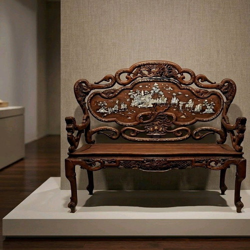Indochinese two-seater sofa rosewood 18th century like new