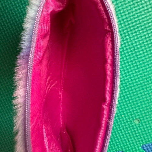 Furry pencil case like new