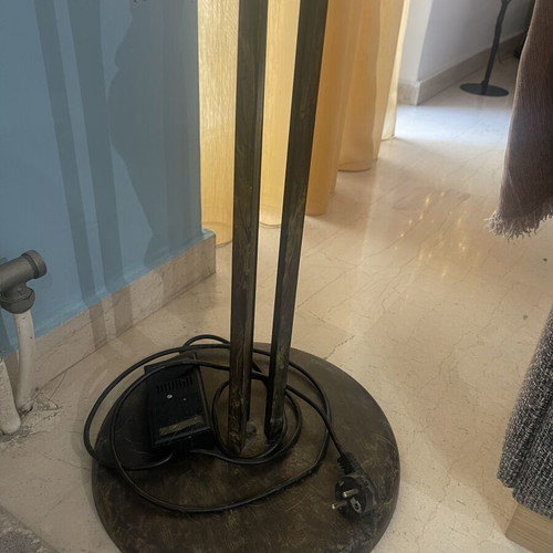 Floor lamp vintage used with cracked glass