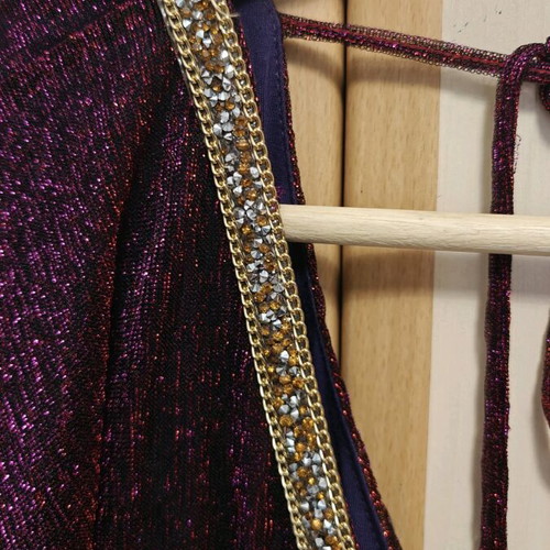 Fueguina evening dress like new, midi glitter embellished