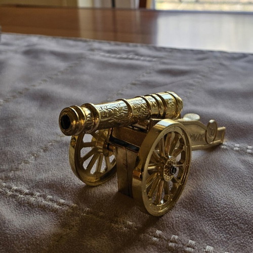 Vintage iron cannon lighter, collectible