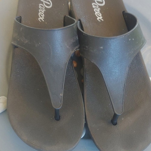 Parex women's flip flops used, size 39, black