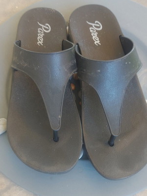 Parex women's flip flops used, size 39, black
