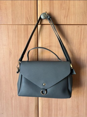 Shoulder bag gray new, crossbody or handheld