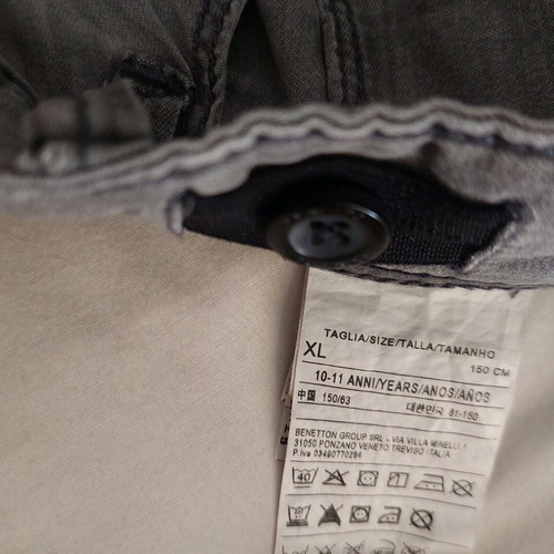 Benetton denim bermuda shorts for boy 10-11 years like new, grey