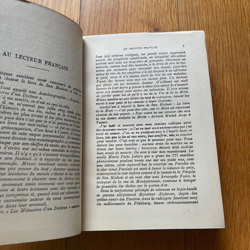 Le Livre de San Michele by Axel Munthe used, French hardcover 1935