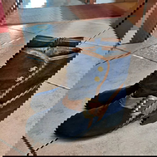 μπλε χαμηλά μποτάκια