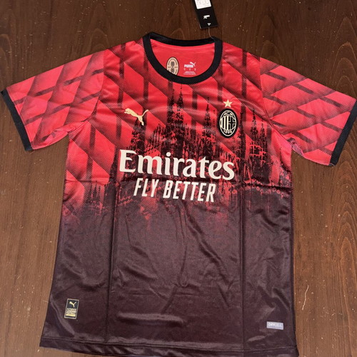 AC Milan Red & Black Cathedral Gradient Jersey new, authentic