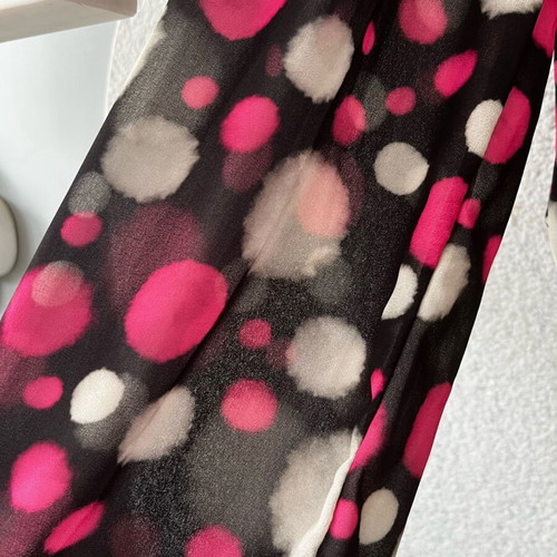 Blouse like new with transparent sleeves and lining multicolored size M