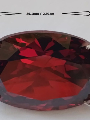 Μενταγιόν από λευκόχρυσο 18k με γρανάτη 54,86ct και 16 διαμάντια καινούργιο