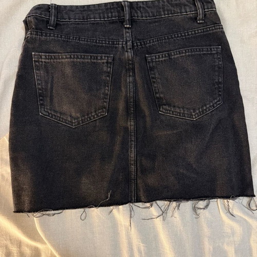 Primark black mini jean skirt used, size XS