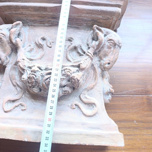 Antique Wall Console (Furousi) Terracotta, Neoclassical Style