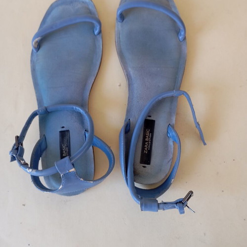 Zara blue sandals used with modern design, size 36
