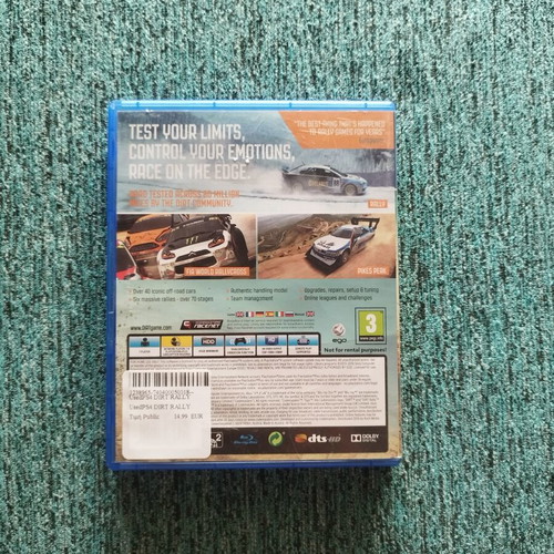 Dirt Rally PlayStation 4 game like new, racing
