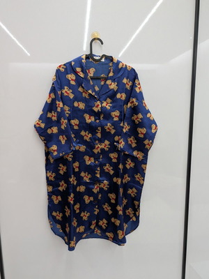 Women's robe with teddy bears new, one size blue