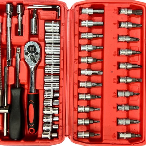 Socket set 1/4 46 pieces new with sockets and bits