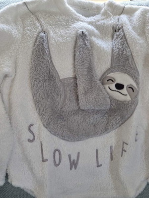 Oysho pajamas like new, white and gray, size S