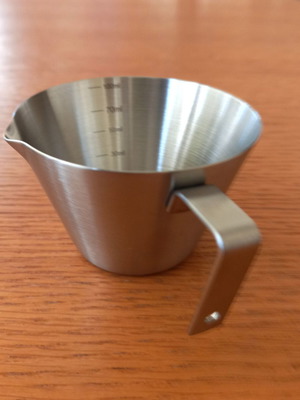 Ποτήρι δοσομετρητής inox espresso/cappuccino καινούργιο