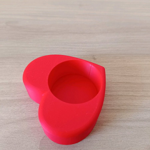 Heart tealight holder new, plastic, red