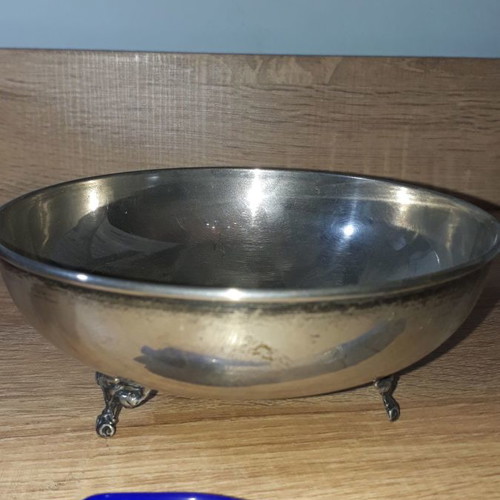 Silver-plated serving dish used 14cm