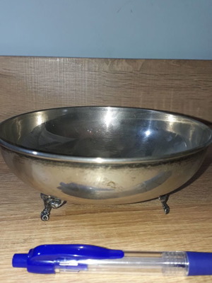 Silver-plated serving dish used 14cm
