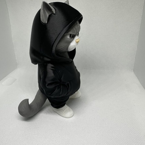 Hooded Cat figure like new 3D printed, 14cm