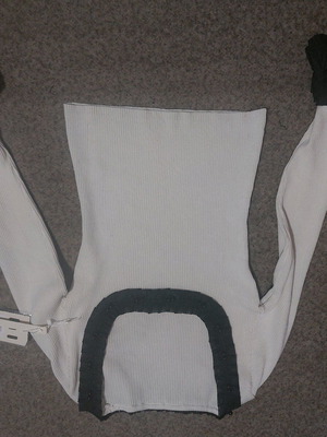 Blouse new, black and white, stretch fabric, sizes XS-M
