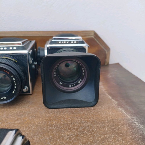 Kiev 88 SLR cameras used, set of 3 bodies with 150 mm lens