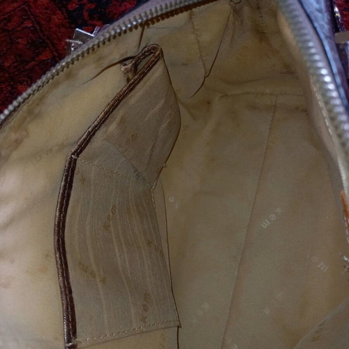 KEM handbag burgundy brown used in good condition