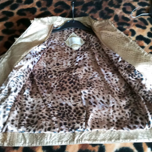 Gizia gold leather jacket new made of very soft leather