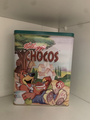 Kellogg's Chocos Vintage Metal Box like new, 90s collectible