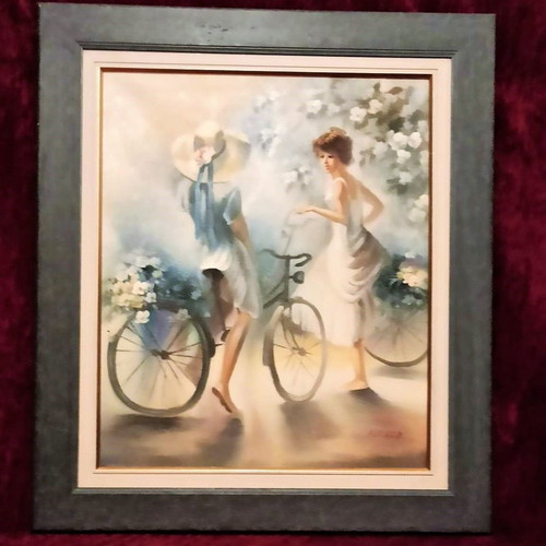 Alexander painting bicycles like new with frame