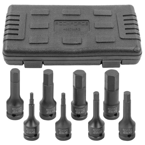 RockForce 1/2 Hex Impact Bit Set 8 Pieces New