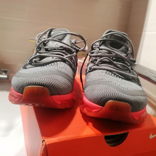 Nike Air Max sneakers like new, size 46, gray and orange