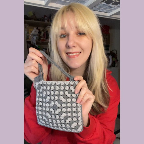 Handmade Crochet Mini Tote Bag made to order, cotton blend