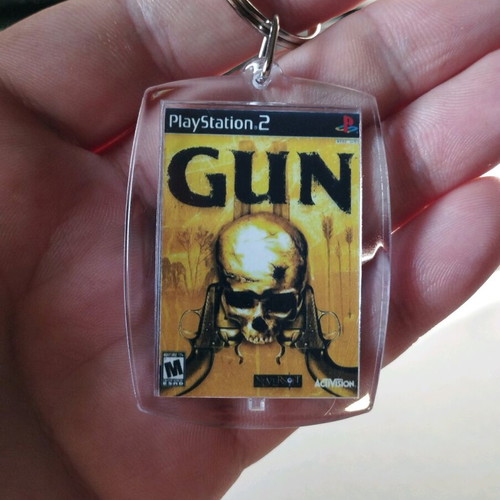 Gun PS2 keychain
