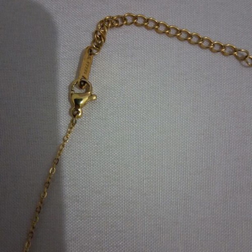 Necklace made of stainless steel, new, gold color