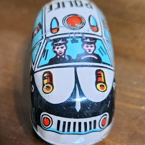 Metal wind-up police car Lucky Toy used (1999)
