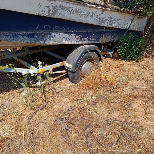 5-Meter Boat Trailer with Damaged Boat, Refurbished