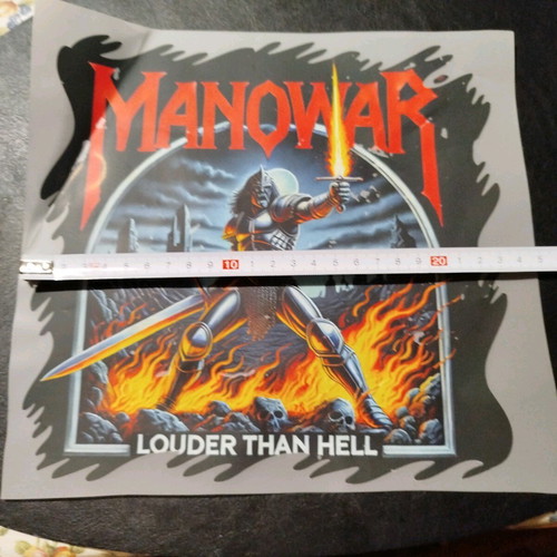 Manowar Louder Than Hell iron-on patch new 23x23 cm