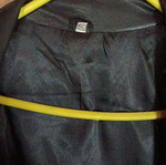 Leather jacket, black, size 5XL