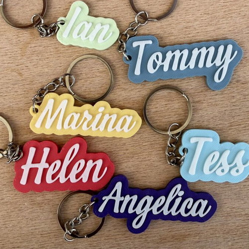Personalized 3D Printed Name Keychain