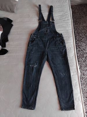 A-Style women's denim overalls size L, blue